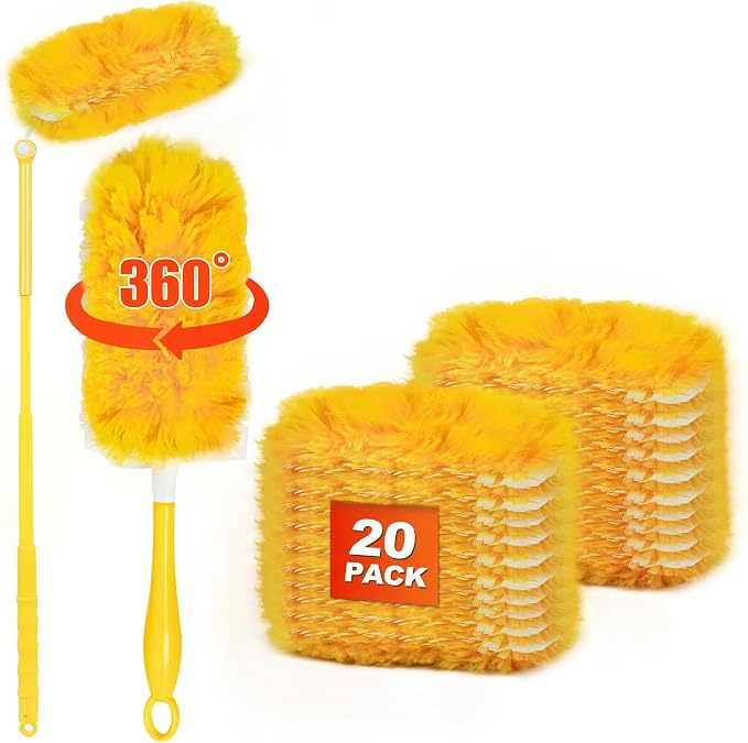 JEHONN Duster Refills for Swiffer 20 Counts, 360 Degree Heavy Duty Dusting Kit by JEHONN