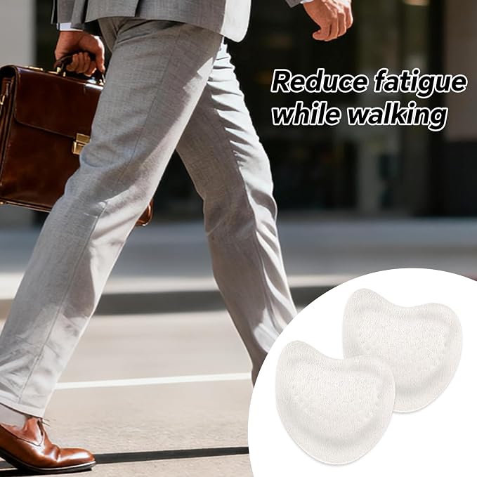 2 Pairs Metatarsal Pads, Breathable Ball of Foot Cushions Microfiber Leather - Image 7
