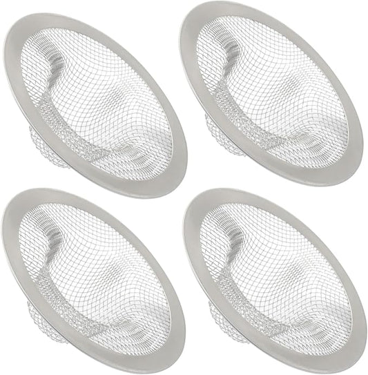 4 Pack Heavy Duty Stainless Steel Kitchen Sink Strainer, 2.75" Top / 1" Mesh by PHITUODA
