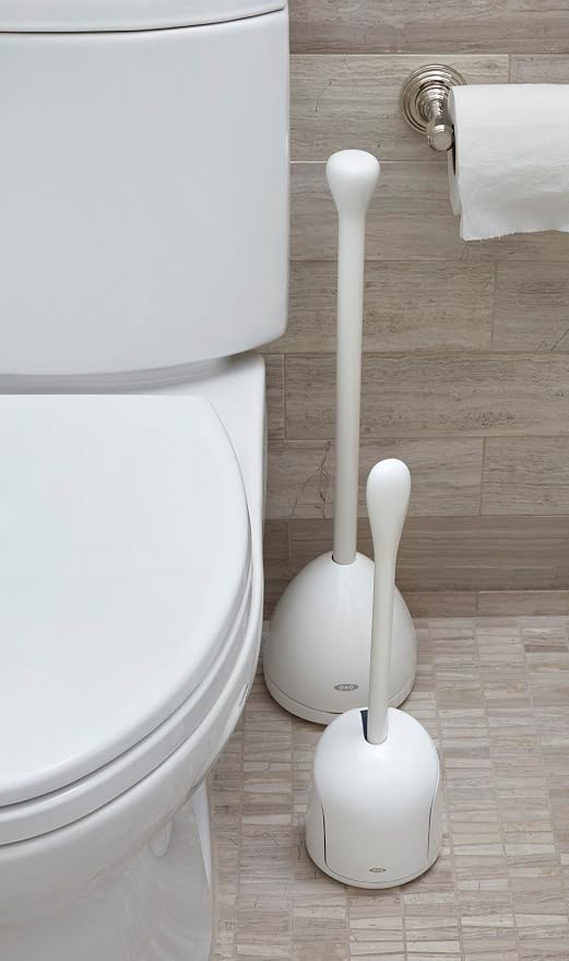 OXO Good Grips Compact Toilet Brush & Canister, Toilet Bowl Brush and Holder - Image 9