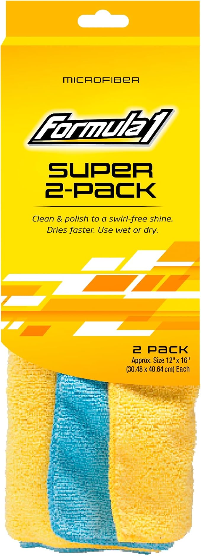 Formula 1 Super 2-Pack Microfiber Towels by Formula1