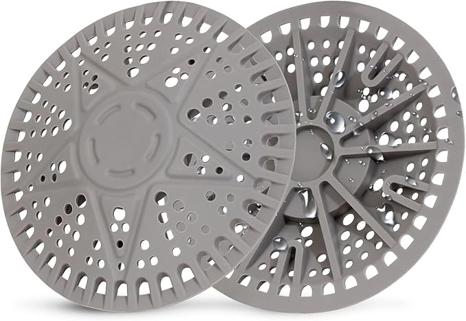 ZOOY Shower Drain Hair Catcher, 2 Pack 5.5 Inch Silicone Drain Cover by Unknown