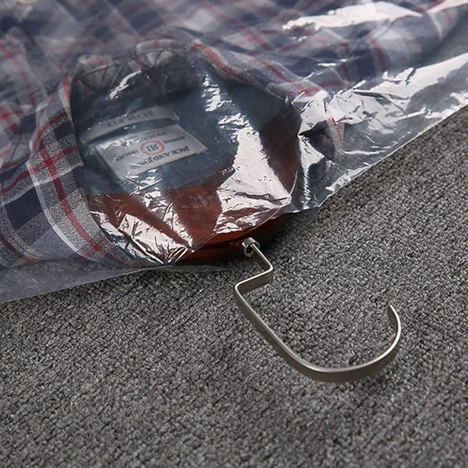 30 Pack Clear Plastic Clothes Covers 35.4inch Dry Cleaning Hanging Dust Proof - Image 4