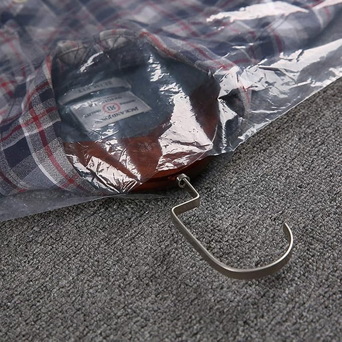 10Pcs Transparent Plastic Garment Covers 35.4inch Hanging Clothes Dust-Proof - Image 4