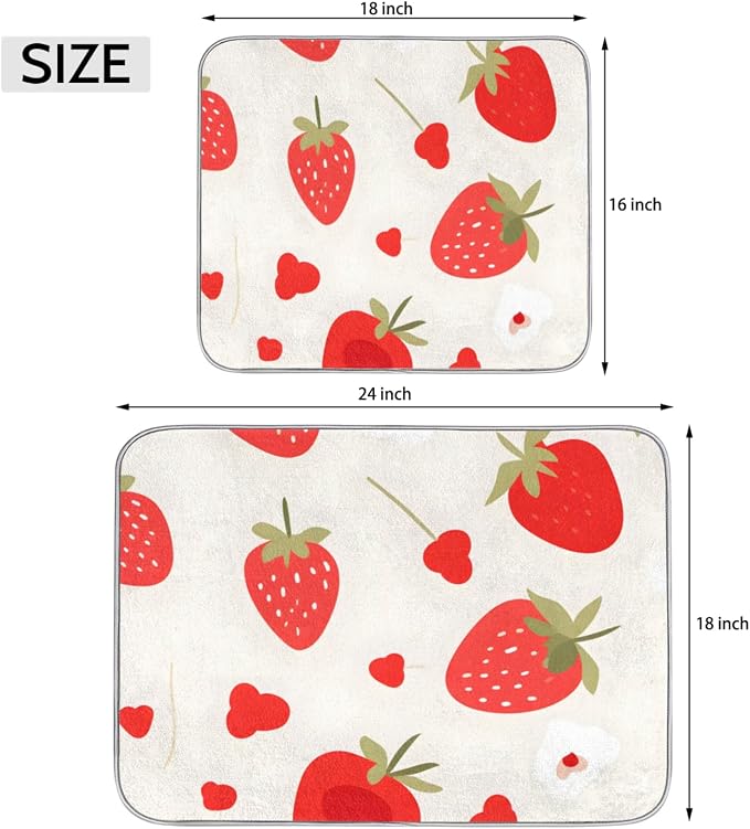 Dish Drying Mat for Kitchen Absorbent Drying Mat Reversible Dish Drying Pad - Image 2