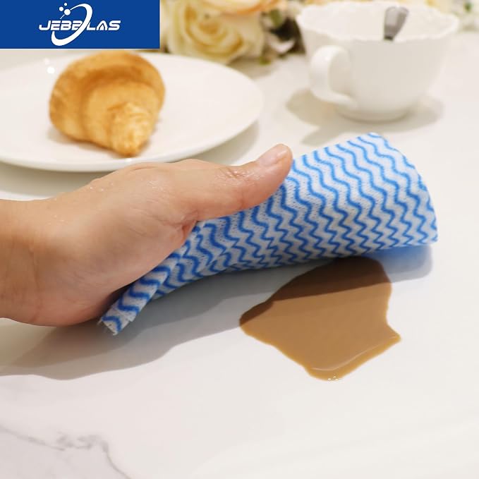 JEBBLAS 100Pcs Reusable Cleaning Cloths 11.8‘’x11.8‘’ Handi Wipes Reusable - Image 8