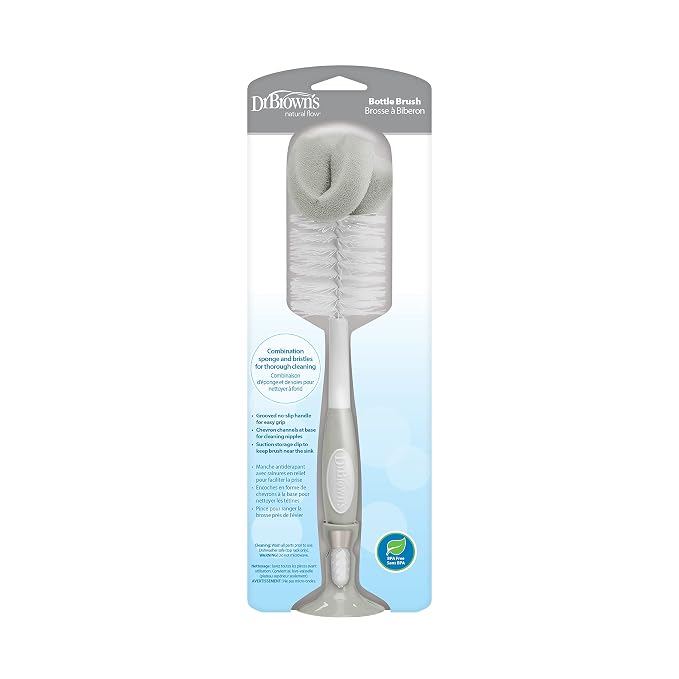 Dr. Brown's Reusable Sponge Baby Bottle Cleaning Brush - Image 2