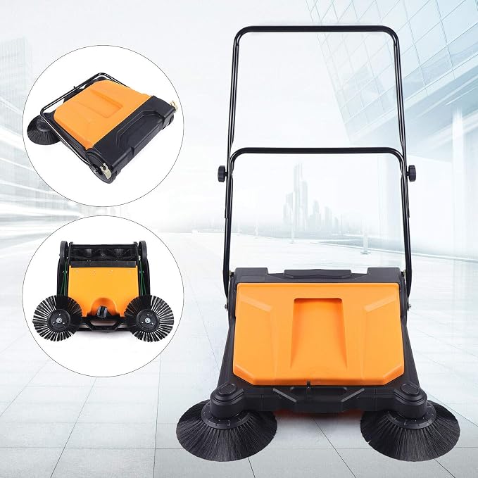 Gdrasuya10 26" Hand Push Sweeper, Household Hand Push Carpet Sweeping Sweeper - Image 9