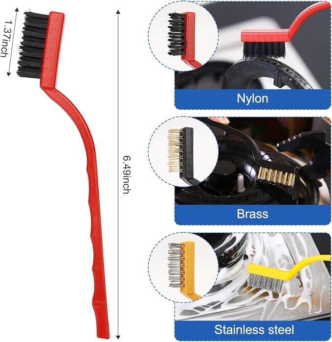 Auto Car Detailing Brush Set Car Interior Cleaning Kit Includes 3 Boar Hair - Image 7