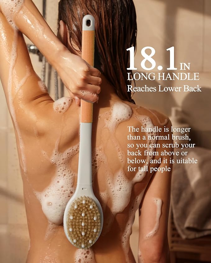 Shower Brush for Massage Dry Brushing: Back Scrubber for Shower - Image 5