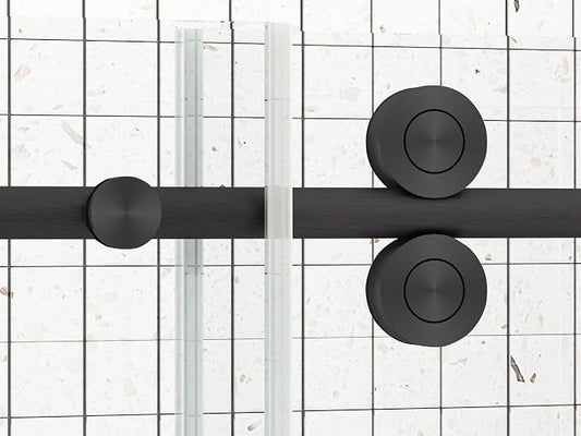 Sunrosa 44"-48" W x 76" H Frameless Shower Door, Sliding Shower Door - Image 2