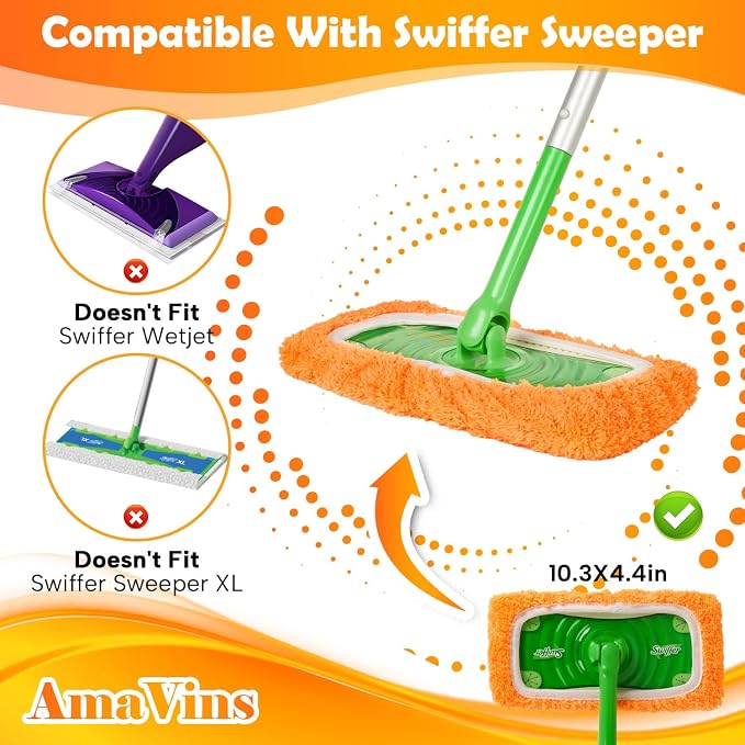 5 Pack Reusable Microfiber Mop Pads Compatible - Image 2