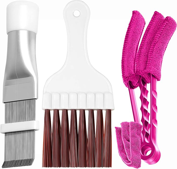 Hommtina 3 Pcs Air Conditioner Condenser Fin Comb/Cleaning Brush, Coil Cleaner by Hommtina