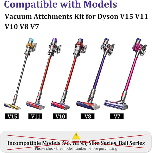 6 Pcs Vacuum Attachment Kit for Dyson V15, and V8 Cordless Vacuum Cleaners - Image 2