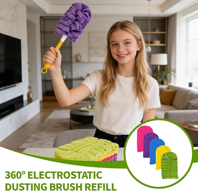 360° Electrostatic Duster Refills, Reusable & Washable Pads - Image 2