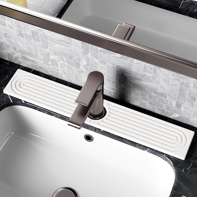 Stone Faucet Mat for Kitchen Sink, Diatomite Sink Protectors by Incenseburner