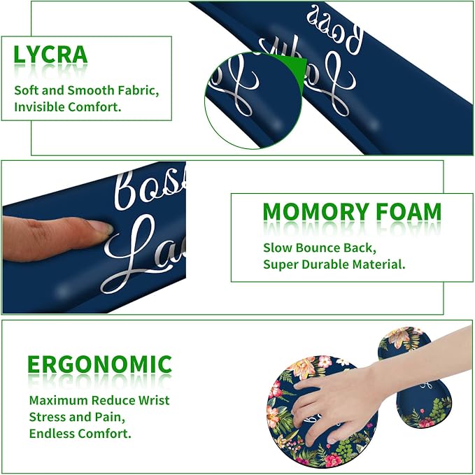 Ergonomic Keyboard Wrist Rests Gel Memory Foam Mouse Pad - Image 3