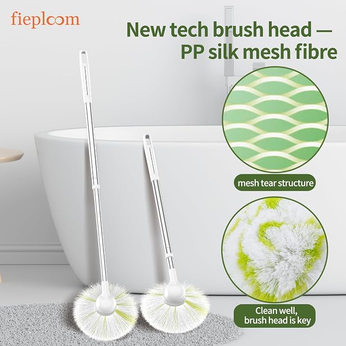 Tub Tile Scrubber Brush with 28" Extendable Pole, Bathroom Brush with Long - Image 2