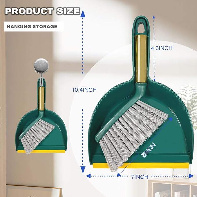 Small Broom with Dustpan Combo Set Mini Broom and Brush Set Hand Sweeper - Image 4