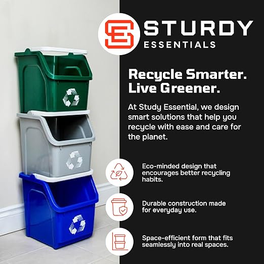 6 Gallon Stackable Recycling Bins - Image 7