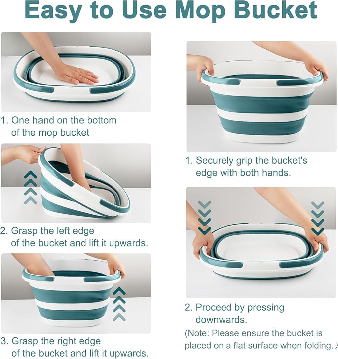 Collapsible Mop Bucket with Handle - Image 3