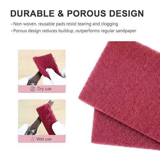 4" x 6" Scuff Pad Maroon 6 Pack - Image 4