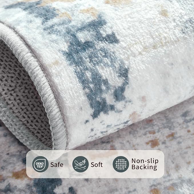 Blue 8x10 Area Rugs, Large Soft Rugs - Image 6