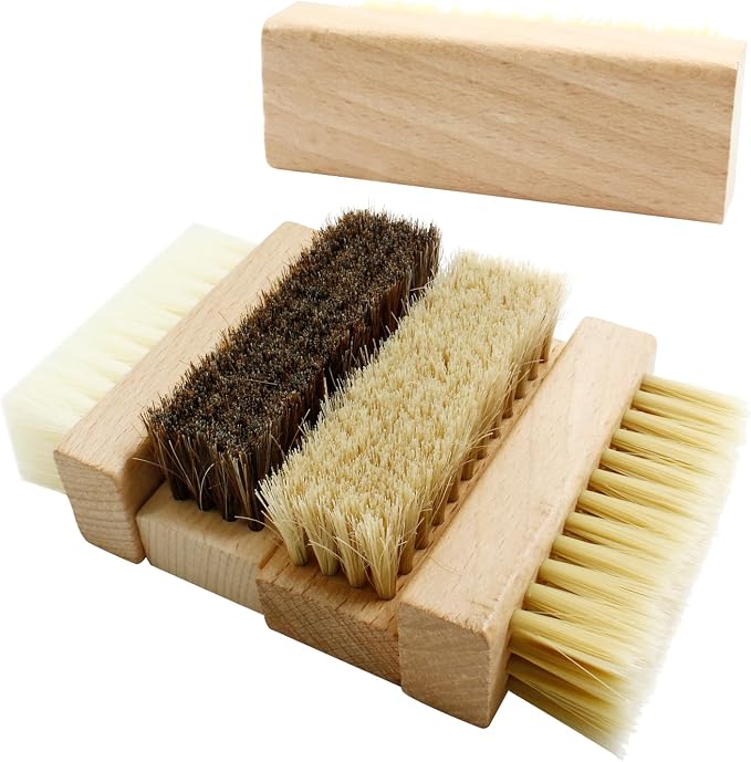 4 Pcs Wooden Handheld Shoe Cleaner Brush Set - Image 5