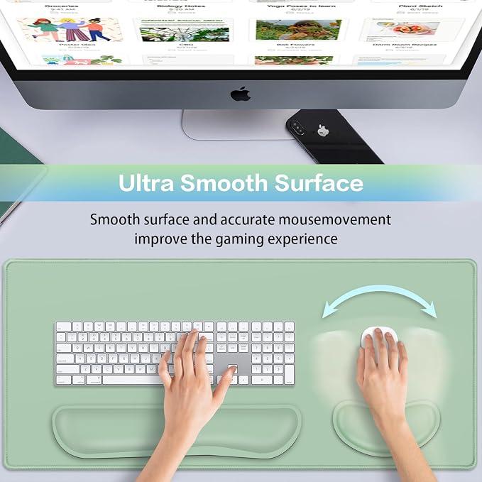 Desk Mat Green, Large Gaming Mouse Pad - Image 2