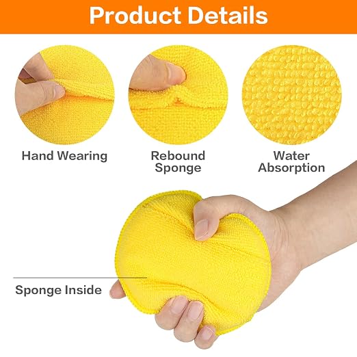 Microfiber Wax Applicator Pads, Car Wax Applicator - Image 5