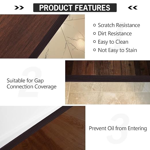 5Ft Floor Transition Strip Self Adhesive Vinyl Cover Floor Strip Flat Divider - Image 6