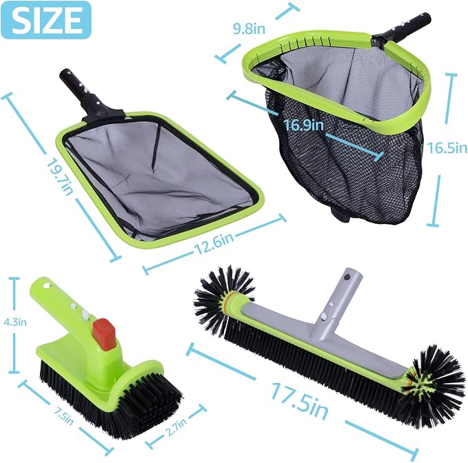 Sepetrel Deluxe Swimming Pool Cleaning Kit Including Professional Leaf Skimmer - Image 6