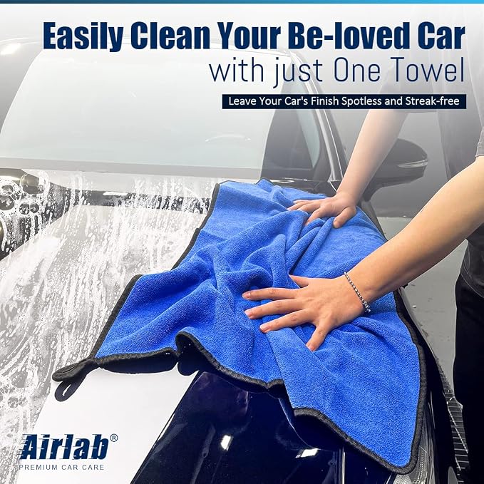 Airlab Microfiber Towels for Cars Wash Drying Thick Plush Cleaning Cloth Auto - Image 3