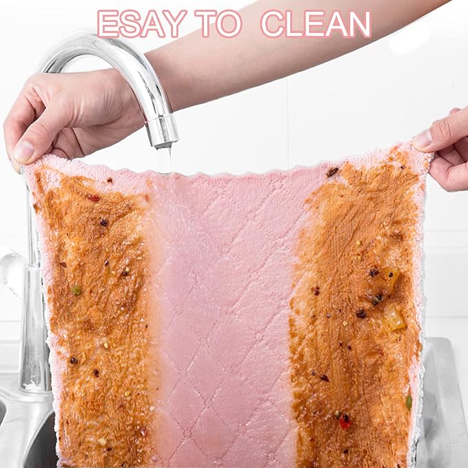 12 Pack Kitchen Cloth Dish Towels, 12x12 inch Soft Premium Dishcloths, - Image 8