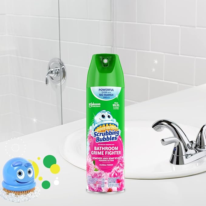 Scrubbing Bubbles Bathroom and Shower Cleaner Disinfectant Aerosol, Foaming - Image 3