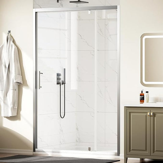 WinZo 47-48" W ×72" H Pivot Shower Door, 1/4" SGCC Clear Tempered Glass Shower by winzo