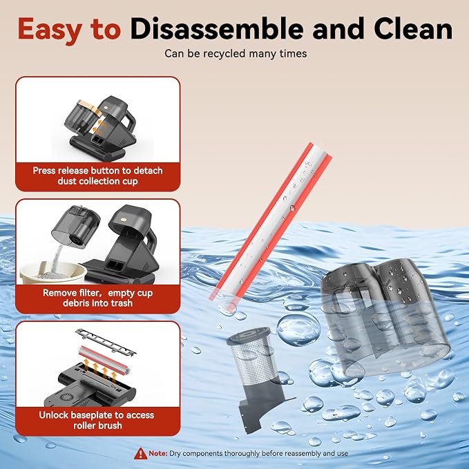 Mattress Vacuum Cleaner with 149°F Heat, 16KPa Powerful Suction, 253.7nm U V-C - Image 7