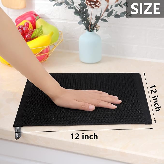 Homaxy 100% Cotton Waffle Weave Kitchen Dish Cloths, Quick Drying Dish Rags - Image 5