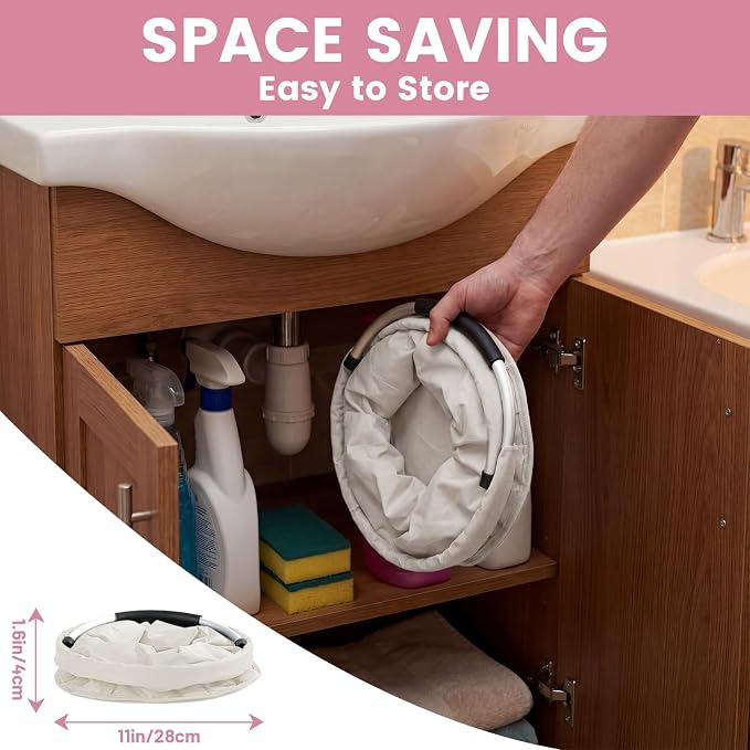 Cleaning Caddy with Handle and 6 Pockets, 17L Cleaning Supplies Organizer - Image 6