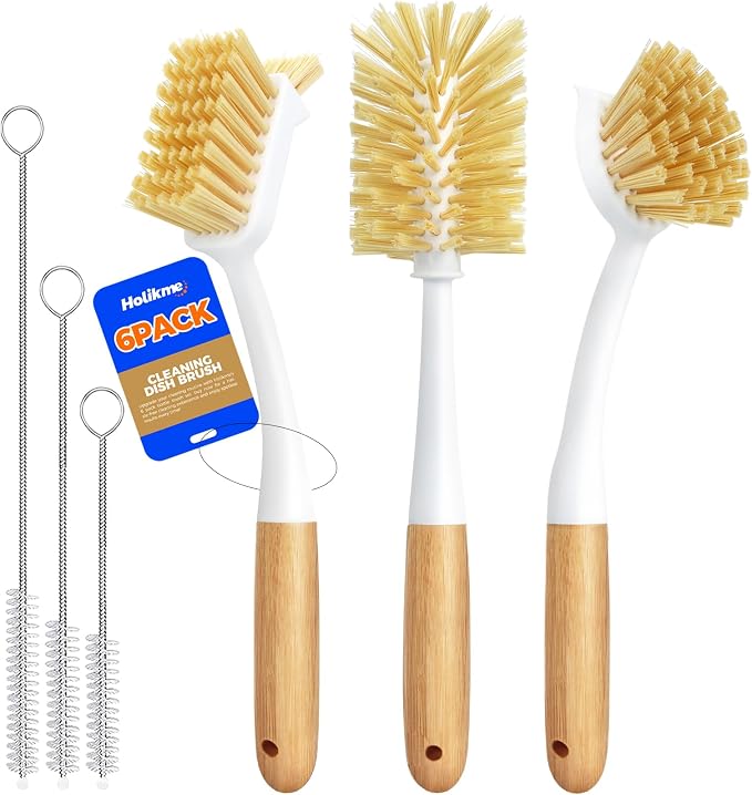 Holikme 6 Pack Dish Brush Set by Holikme