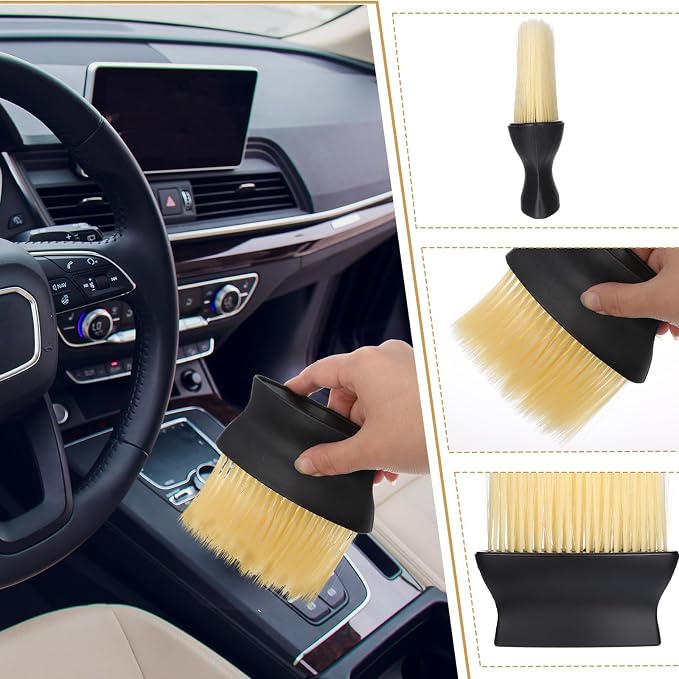 4 PCS Soft Bristle Car Interior Brush, Curved Design Cars Duster Interiors - Image 3