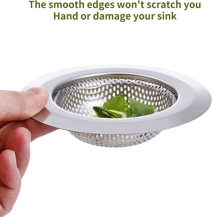 2Pcs Kitchen Sink Drain Strainer, Stainless Steel Kitchen Sink Strainer - Image 4