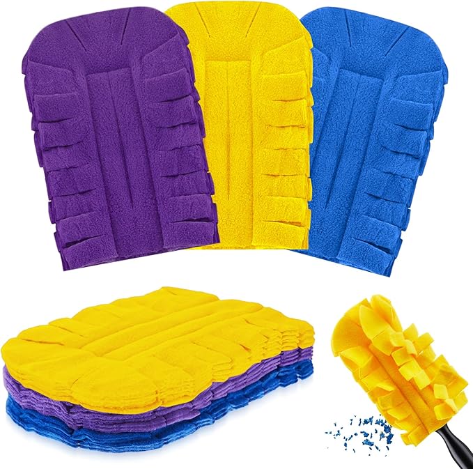 Zubebe 3 Pcs Duster Refill Reusable Fleece Duster Refills Feather Flat Dusters by Zubebe