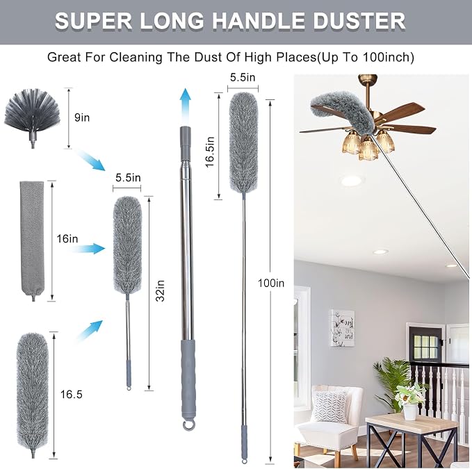 100" Microfiber Feather Dusters - Image 2