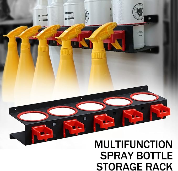 Spray Bottle Storage Rack Hanging Rail Car Beauty Shop Accessory Display Auto - Image 7