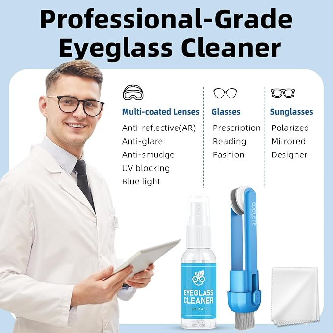 Glasses Cleaner Eyeglass Cleaning Kit, Lens Cleaners Spray - Image 7