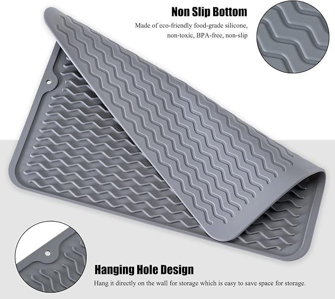 Silicone Dish Drying Mat for Multiple Usage, Easy clean, Eco-friendly, - Image 5