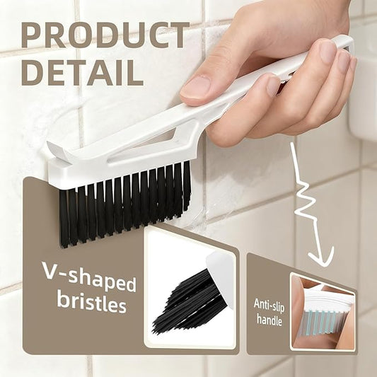 Grout Cleaner Brush V Shape, Stiff Grout Cleaning Brushes - Image 2