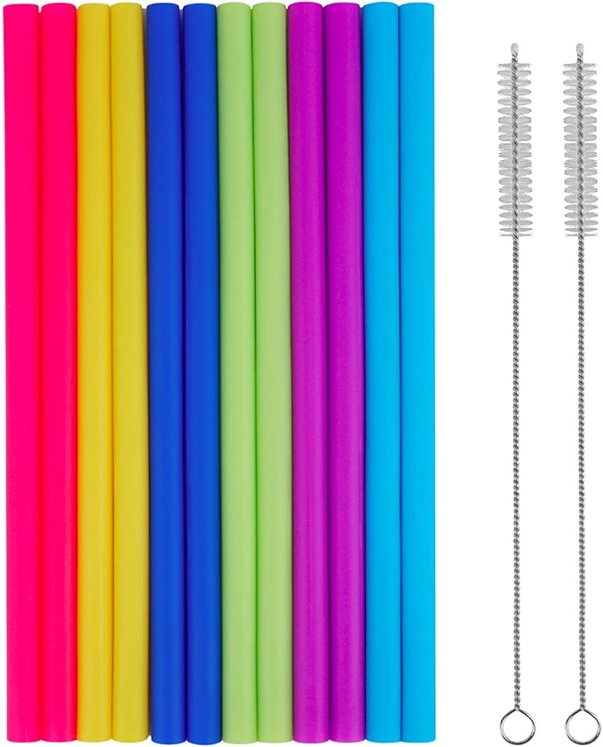 tifanso 14PCS Reusable Silicone Straws by tifanso