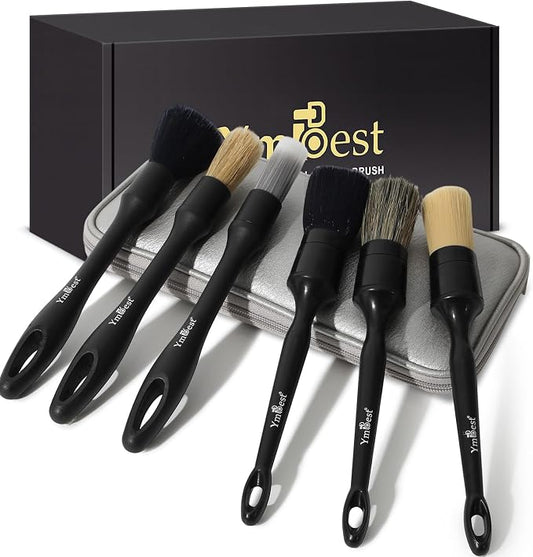 6 Pcs Interior Detailing Brush by FINDTHEINNERPEACEYOUWISH